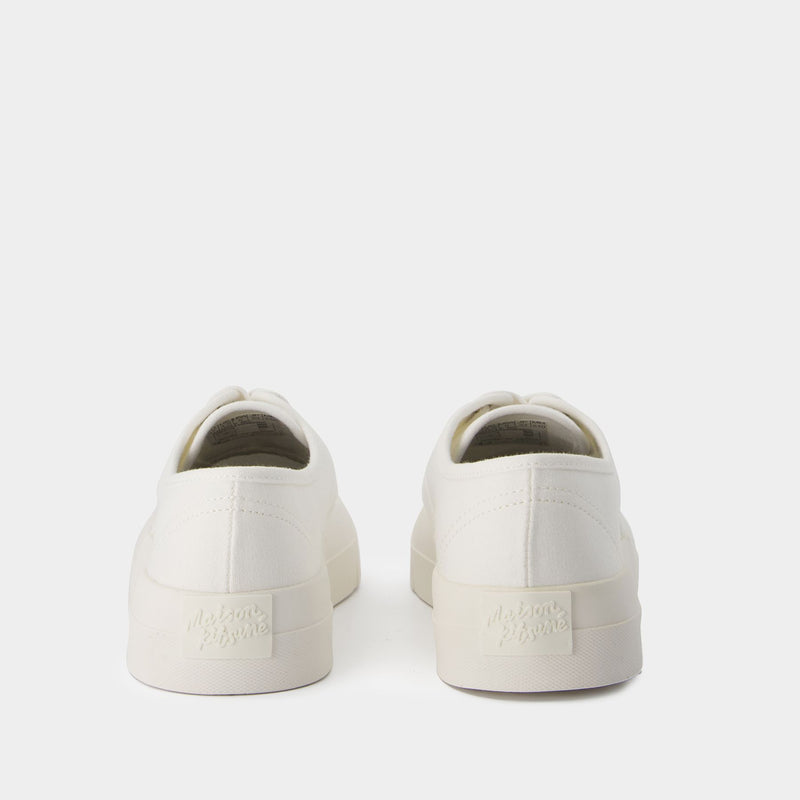 Lace Up Sneakers - Maison Kitsune - Cotton - White