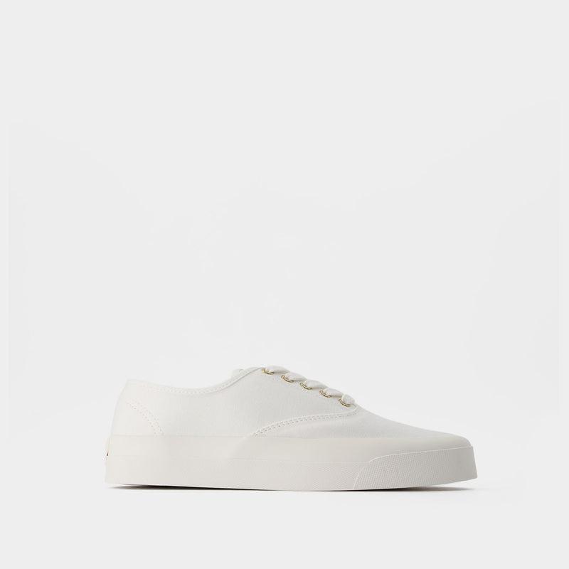 Lace Up Sneakers - Maison Kitsune - Cotton - White