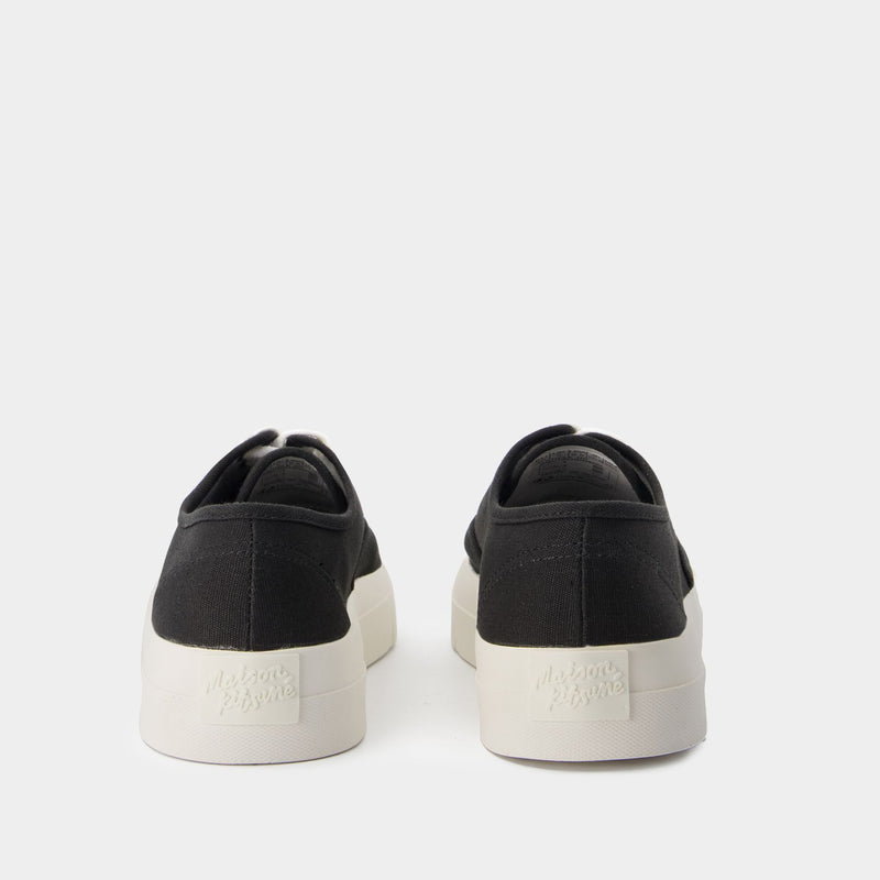 Lace Up Sneakers - Maison Kitsune - Cotton - Black