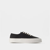 Lace Up Sneakers - Maison Kitsune - Cotton - Black