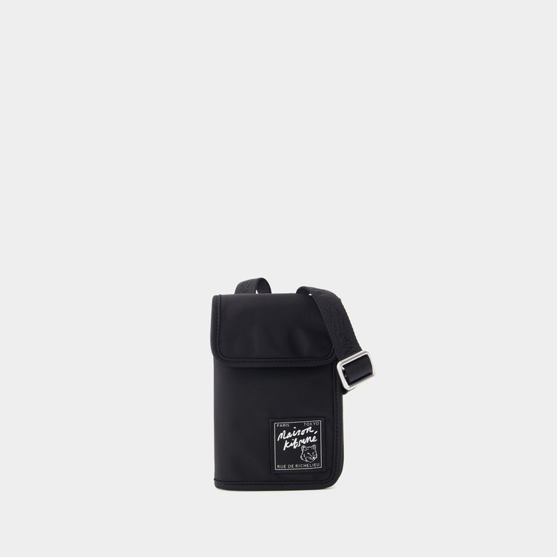 "The Traveller" Neck Pouch - Maison Kitsune - Synthetic - Black