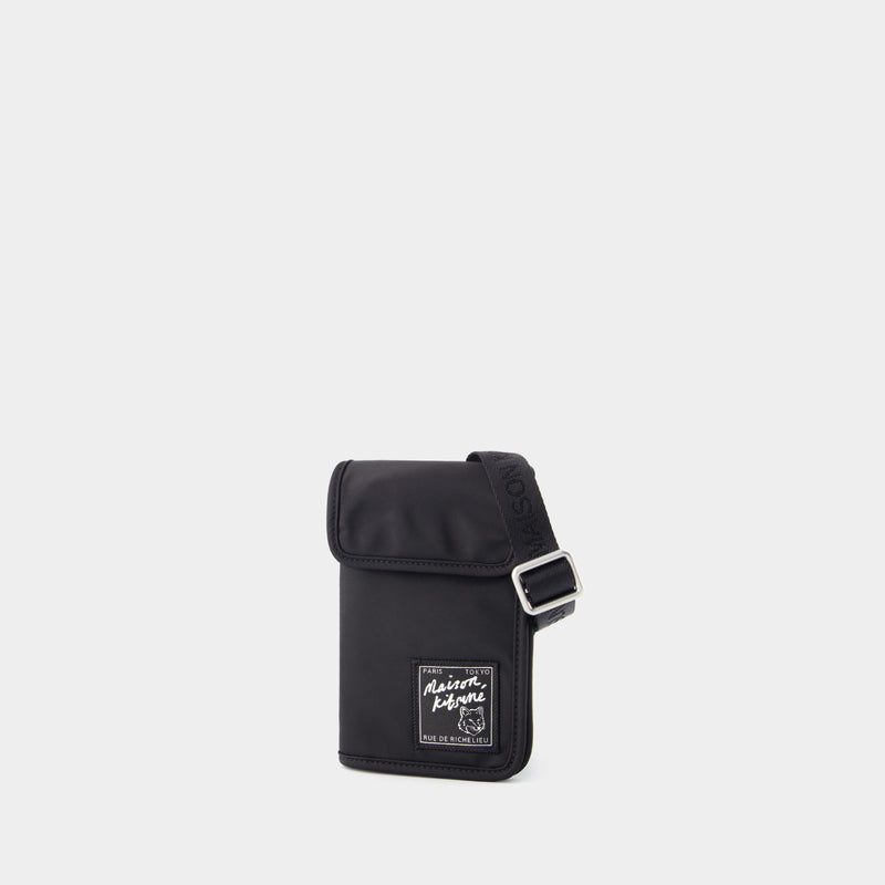 "The Traveller" Neck Pouch - Maison Kitsune - Synthetic - Black