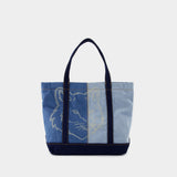 Fox Head Medium Shopper Bag - Maison Kitsune - Denim - Blue