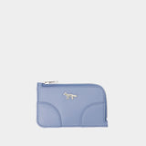 Boogie Long Zipped Card Holder - Maison Kitsune - Leather - Blue