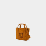 Fox Head Mini Shopper Bag - Maison Kitsune - Cotton - Brown