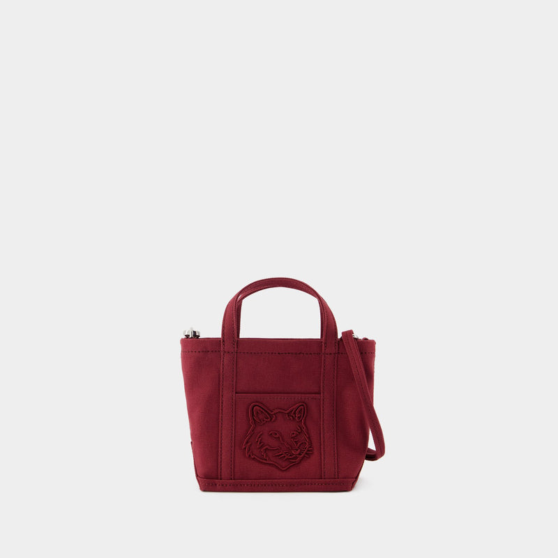 Fox Head Mini Shopper Bag - Maison Kitsune - Cotton - Red