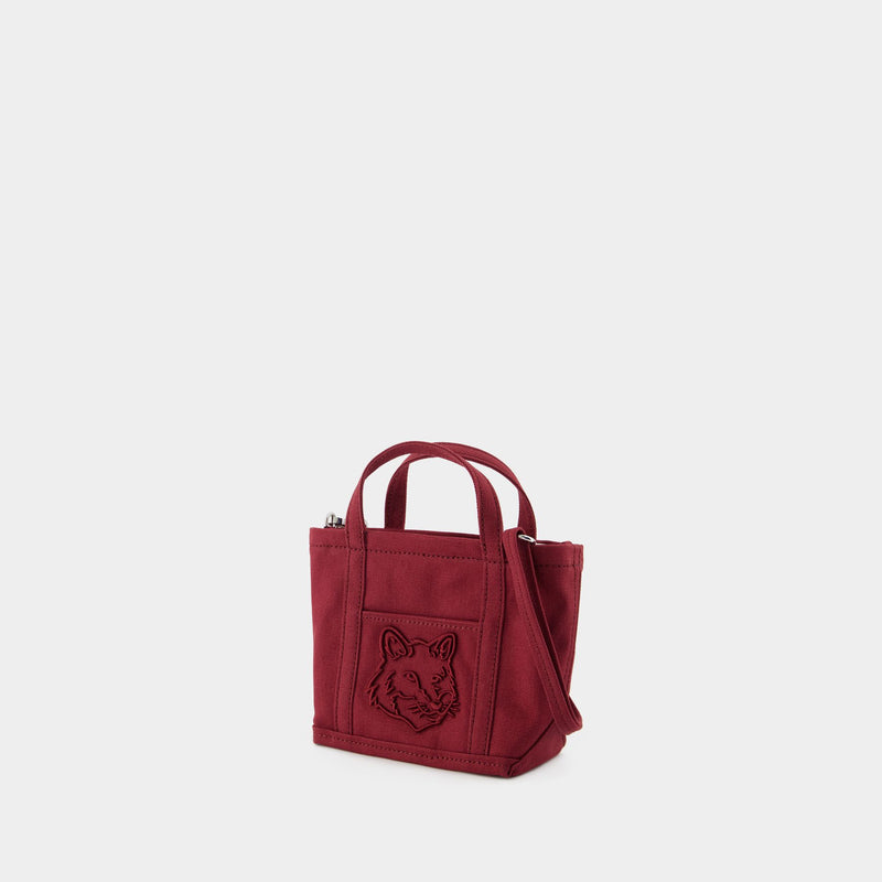 Fox Head Mini Shopper Bag - Maison Kitsune - Cotton - Red