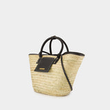 Le Panier Soli shopping bag - Jacquemus - Leather - Beige