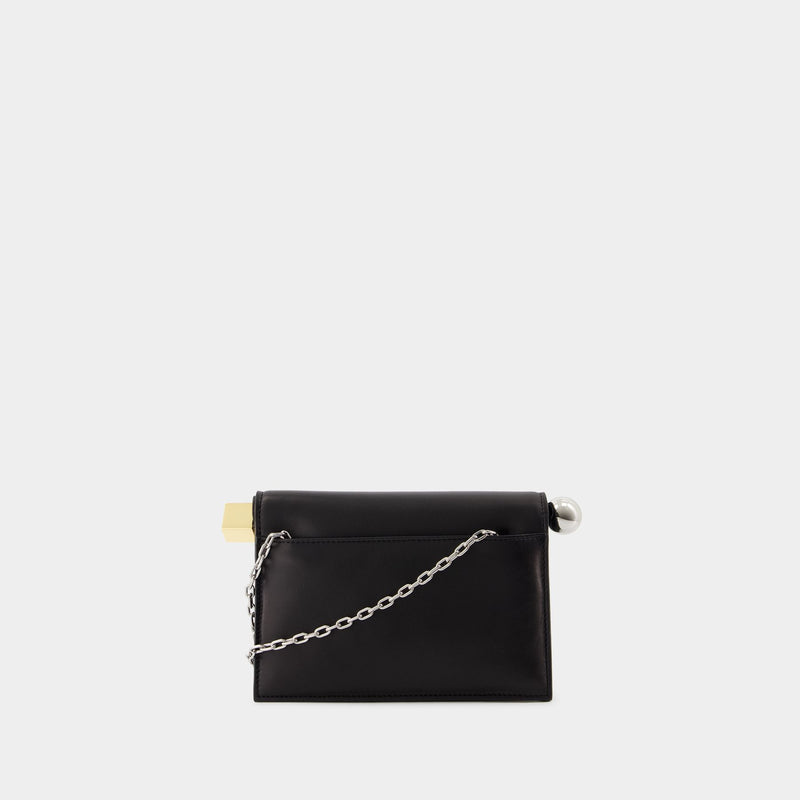 La Petite Pochette Rond C Clutch - Jacquemus - Leather - Black