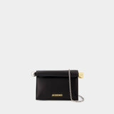 La Petite Pochette Rond C Clutch - Jacquemus - Leather - Black