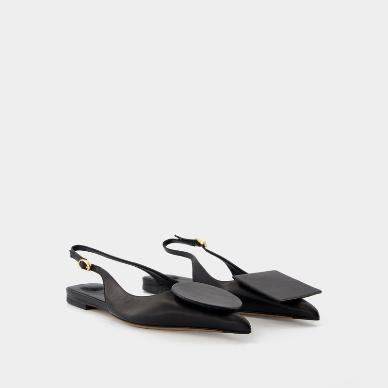 Les Slingbacks Duelo P Pumps - Jacquemus - Leather - Black