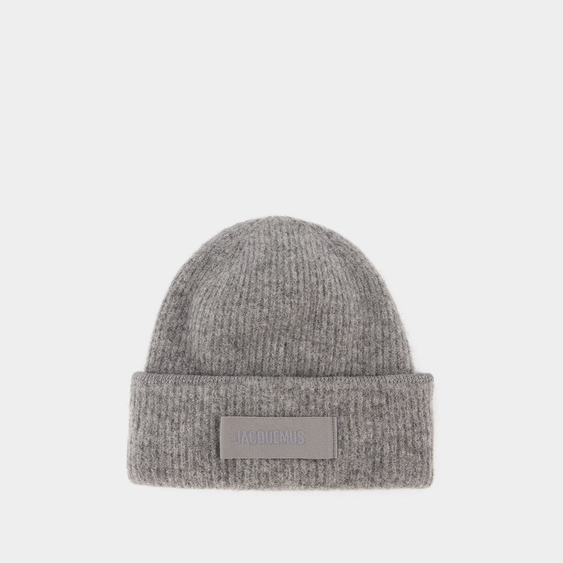 Le Bonnet Gros Grain Beanie - Jacquemus - Wool - Dark Grey