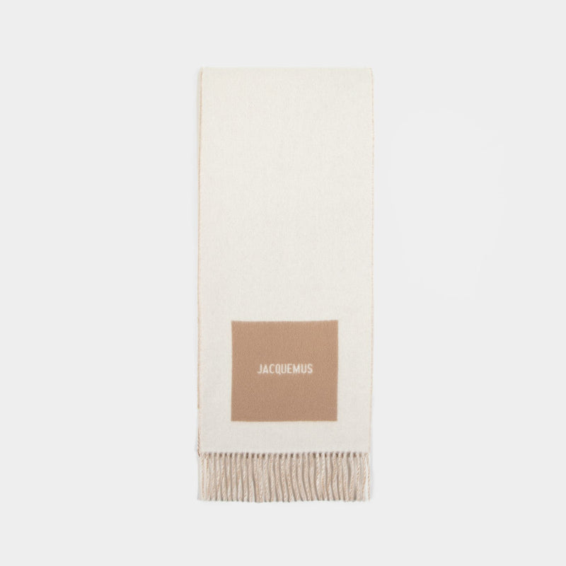 L
écharpe Rond Carre Scarf - Jacquemus - Wool - Beige