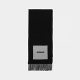 L
écharpe Rond Carre Scarf - Jacquemus - Wool - Black