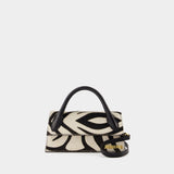 Le Chiquito Long Crossbody - Jacquemus - Leather - Black/White