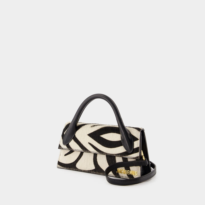 Le Chiquito Long Crossbody - Jacquemus - Leather - Black/White