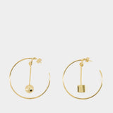 Les Creoles Nodo Earrings - Jacquemus - Brass - Gold