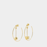 Les Creoles Nodo Earrings - Jacquemus - Brass - Gold