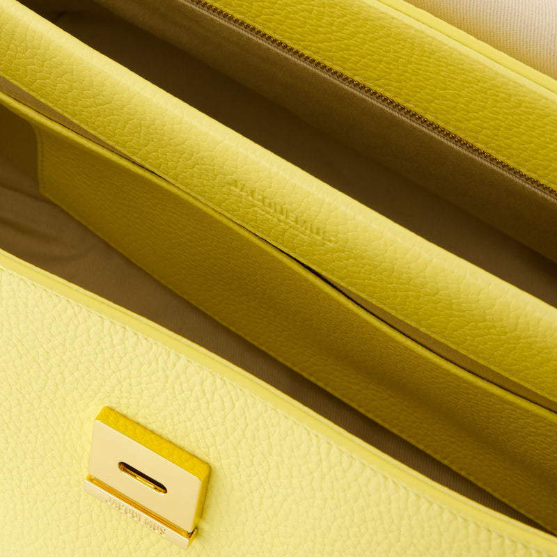 Le Grand Rond Carre Bag - Jacquemus - Leather - Light Yellow