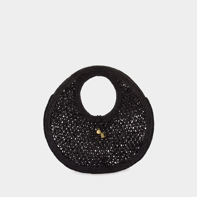 Le Rond Spiaggia Shopper Bag - Jacquemus - Raffia - Black