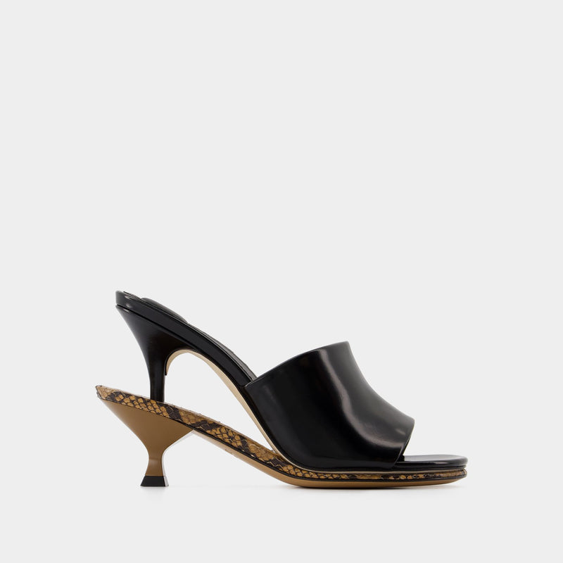 Les Doubles Mules Sandals - Jacquemus - Leather - Black