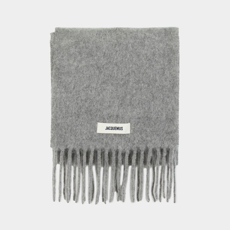 L
echarpe Carro Scarf - Jacquemus - Wool - Grey