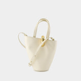 Le Petit Bambola Shopper Bag - Jacquemus - Leather - White