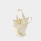 Le Petit Bambola Shopper Bag - Jacquemus - Leather - White