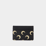 Moon Screenprint Card Holder - Marine Serre - Leather - Black