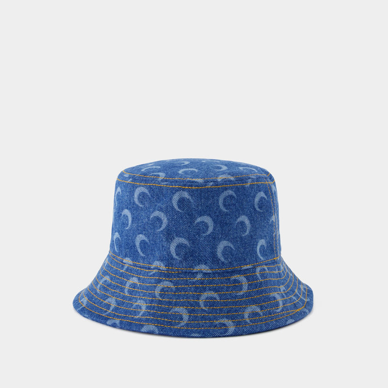 Moon Laser Bucket Hat - Marine Serre - Cotton - Blue