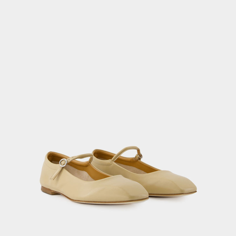 Uma Ballerinas - Aeyde - Leather - Latte