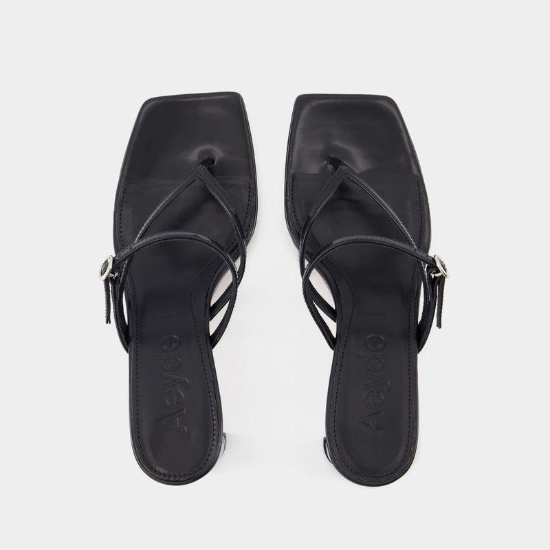 Giselle Sandals - Aeyde - Leather - Black