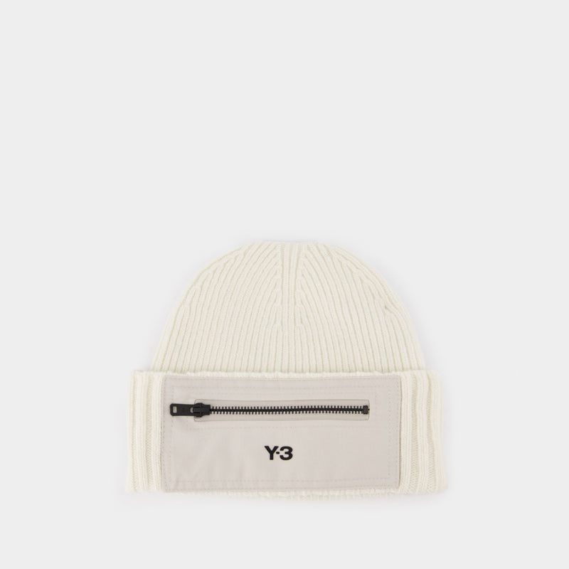 Beanie - Y-3 - Wool - White