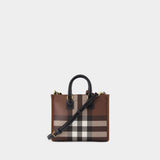 Mini Freya Gc9 Shopper Bag - Burberry - Cotton - Brown