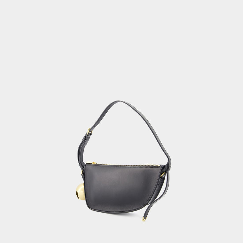 Shield Sling Mini Shoulder Bag - Burberry - Leather - Black