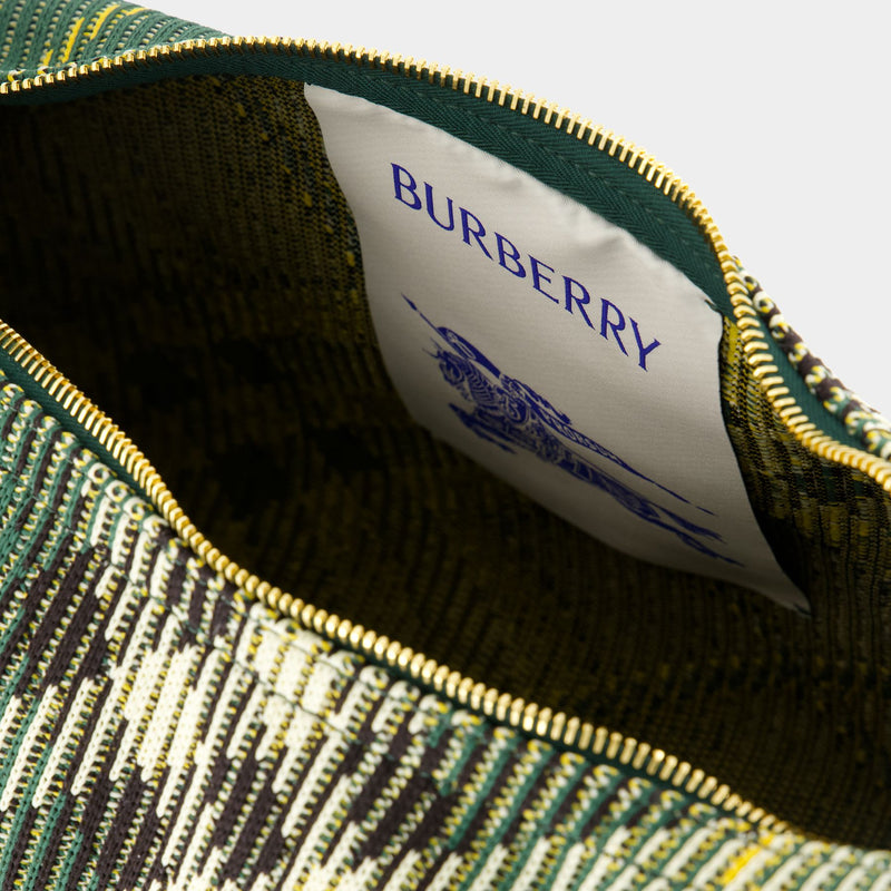 Medium Peg Shoulder Bag - Burberry - Nylon - Green