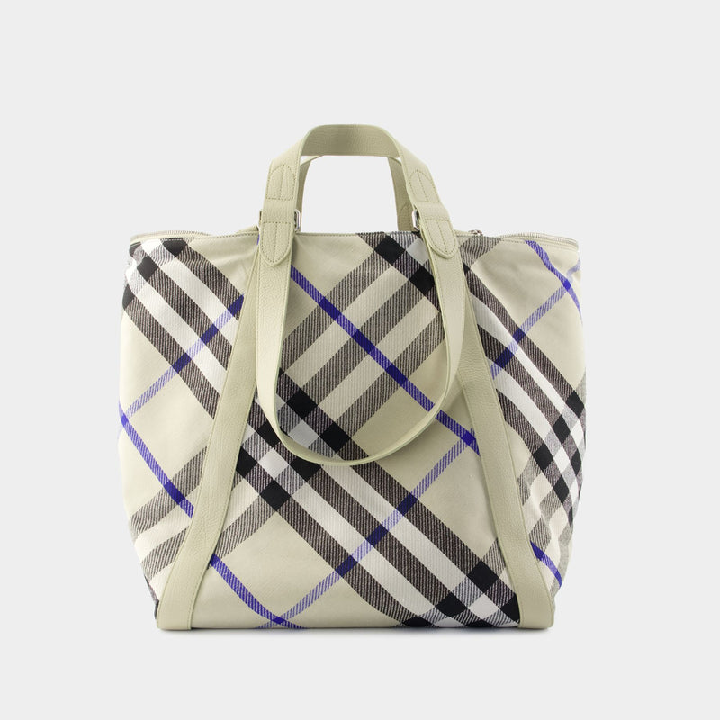 Medium Shopper Bag - Burberry - Synthetic - Neutral