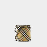 Mini Drawstring Purse - Burberry - Cotton - Beige