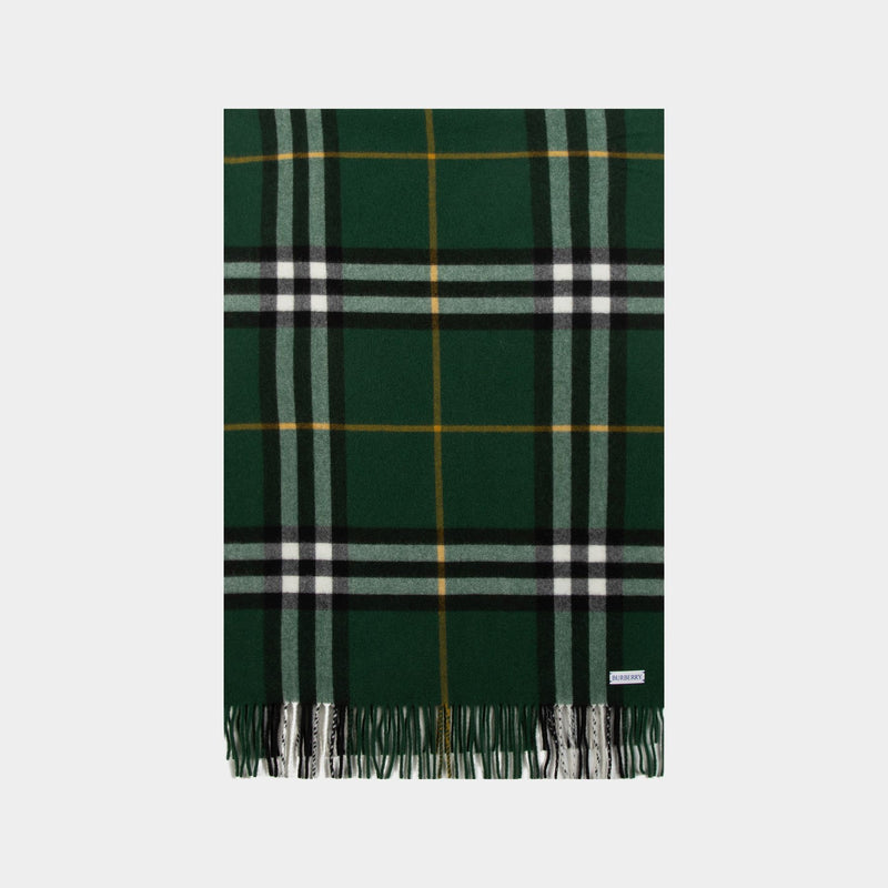 Giant Check Scarf - Burberry - Cashmere - Green