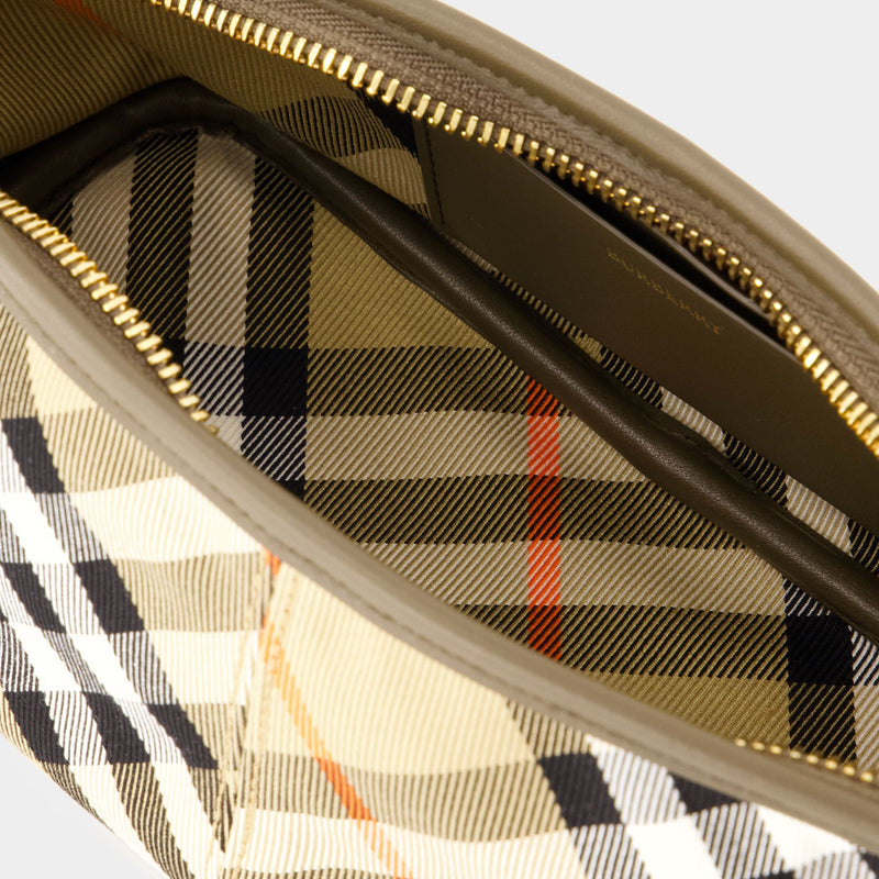 Simple Baguette Purse - Burberry - Cotton - Beige