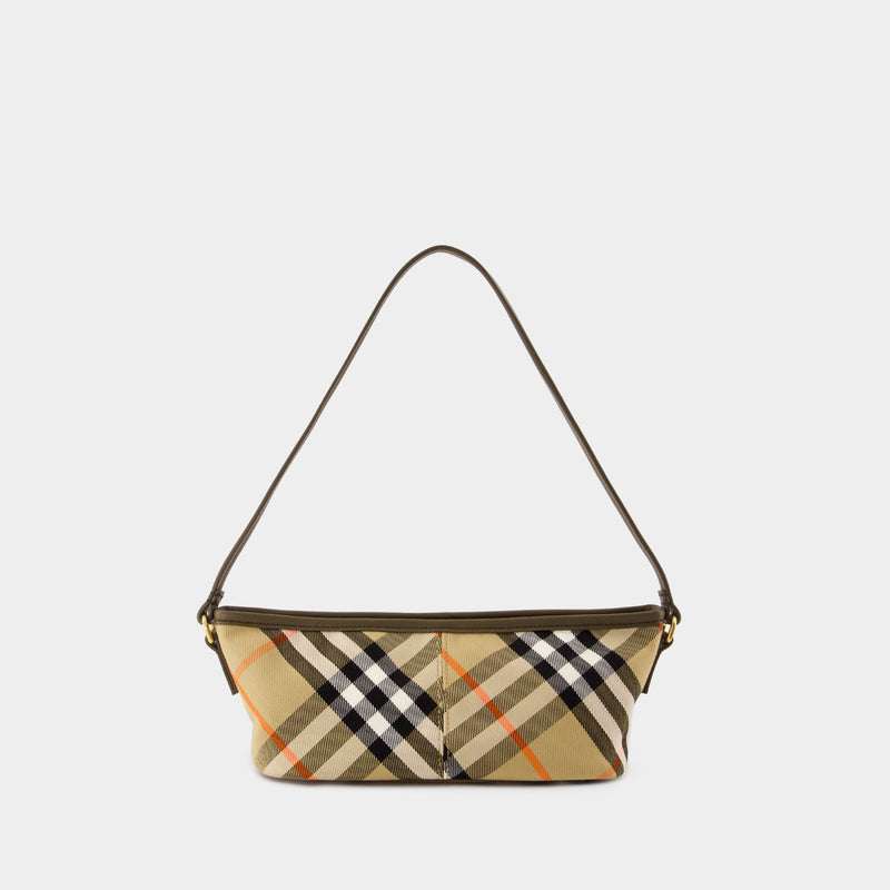 Simple Baguette Purse - Burberry - Cotton - Beige