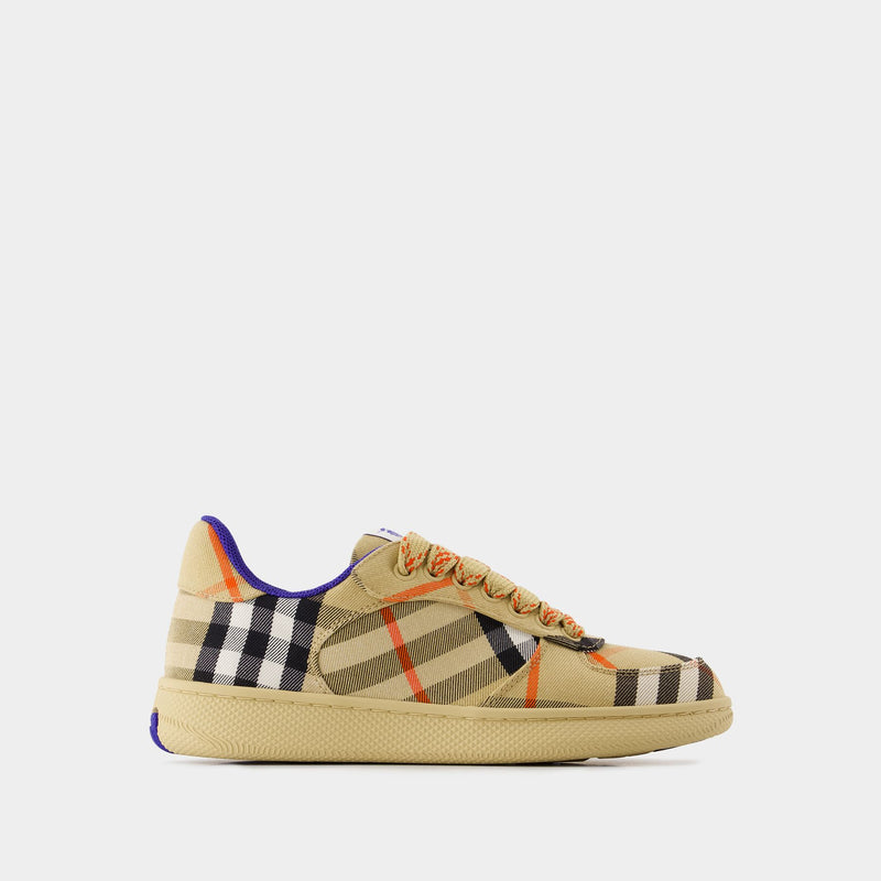 Terrace Chk Sneakers - Burberry - Synthetic - Beige