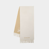 Knight Logo Scarf - Burberry - Cashmere - Beige