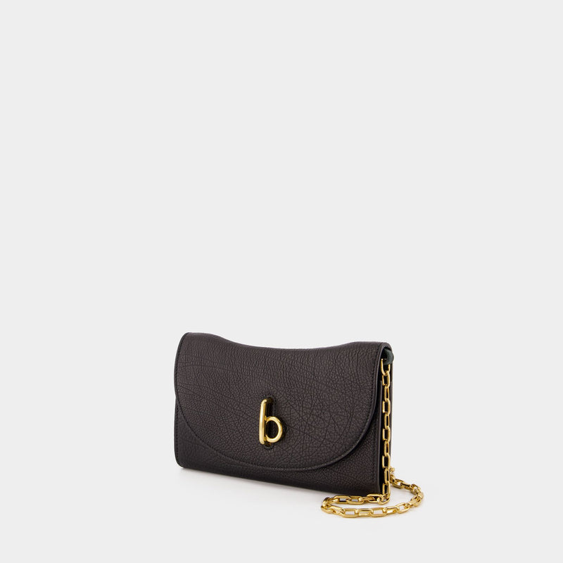 Rocking Horse Wallet On Chain - Burberry - Leather - Black