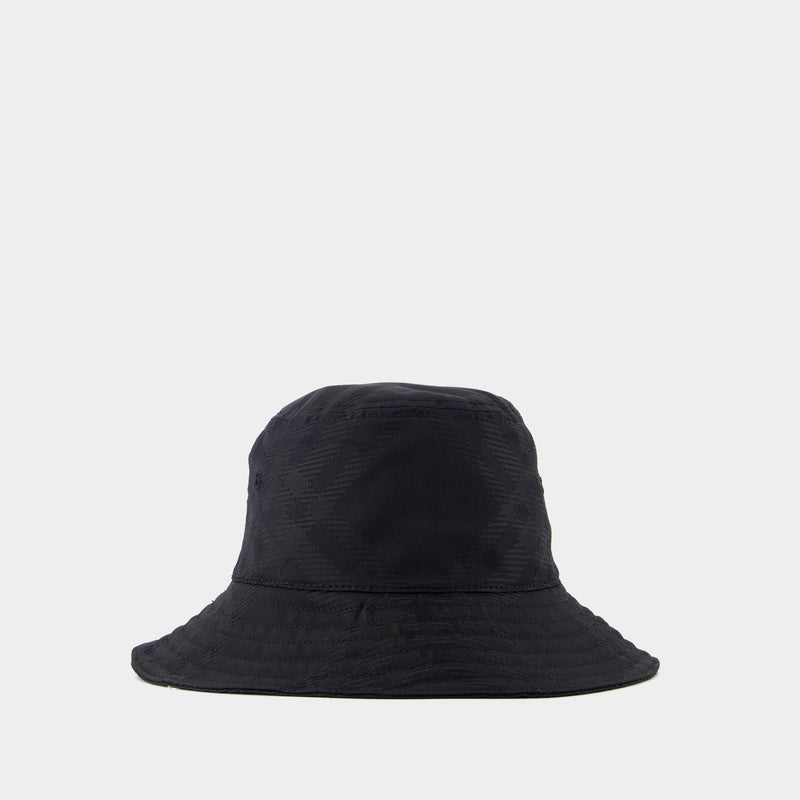 Tonal Bias Buket Hat - Burberry - Synthetic - Black