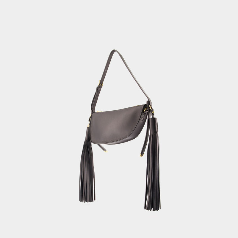 Mini Shield Sling Shoulder Bag - Burberry - Leather - Black