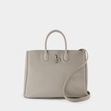 Small Rocking Horse Shopping Bag - Burberry - Leather - Grey