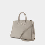 Small Rocking Horse Shopping Bag - Burberry - Leather - Grey