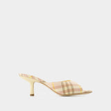 Mews 65 Chk Pumps - Burberry - Linen - Pink