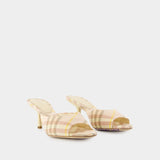 Mews 65 Chk Pumps - Burberry - Linen - Pink